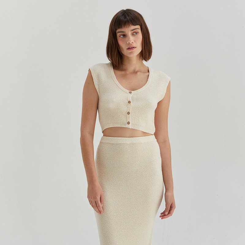 Shop Crescent Mila Maxi Skirt Set In White