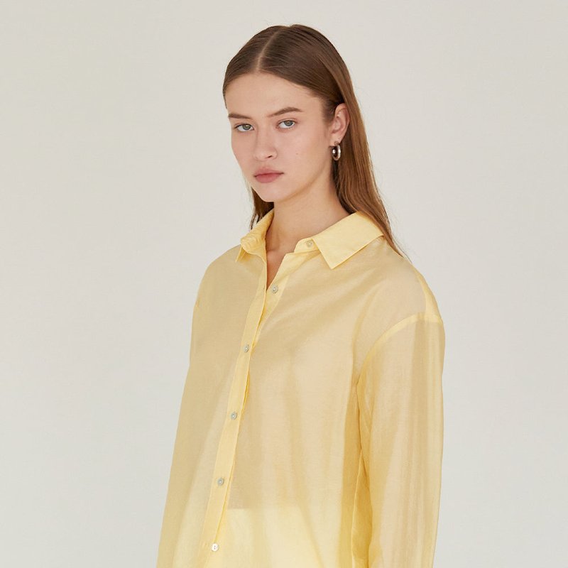 Crescent Nadia Tencel Blend Shirt In Yellow