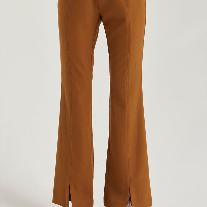 Shop Crescent Noelle Flare Pants In Brown