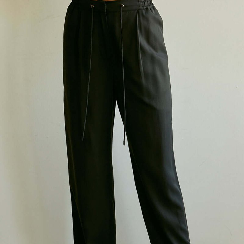 Crescent Quinn Easy Tencel Trousers In Black