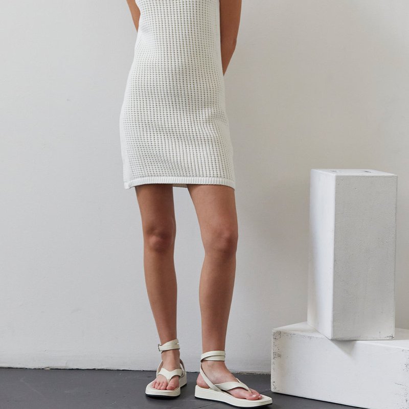 Crescent Rina Knit Dress In White