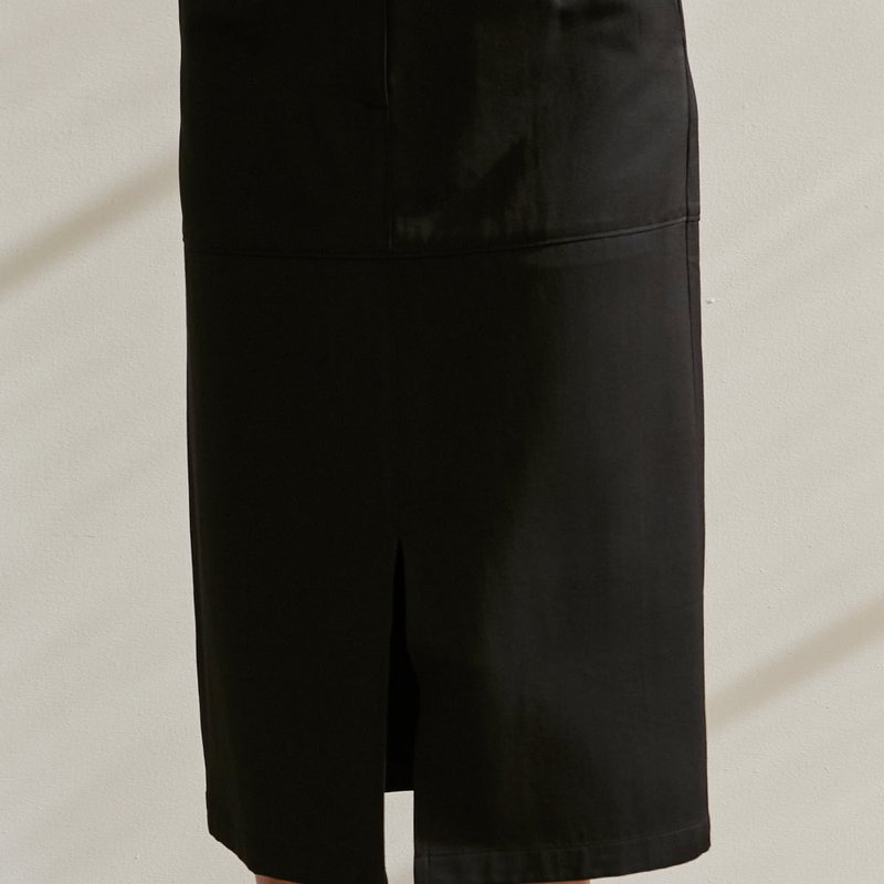 Crescent Simones Midi Skirt In Black