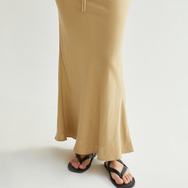 Shop Crescent Sophee Maxi Skirt In Brown