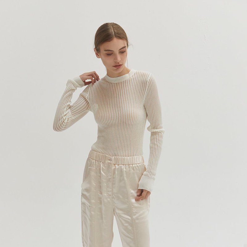 Shop Crescent Tina Knit Top In White