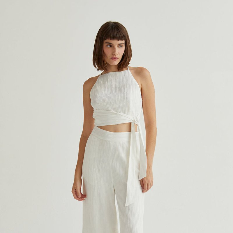 Shop Crescent Velma Pants Set In White