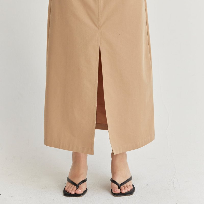 Shop Crescent Yunes Midi Skirt In Brown