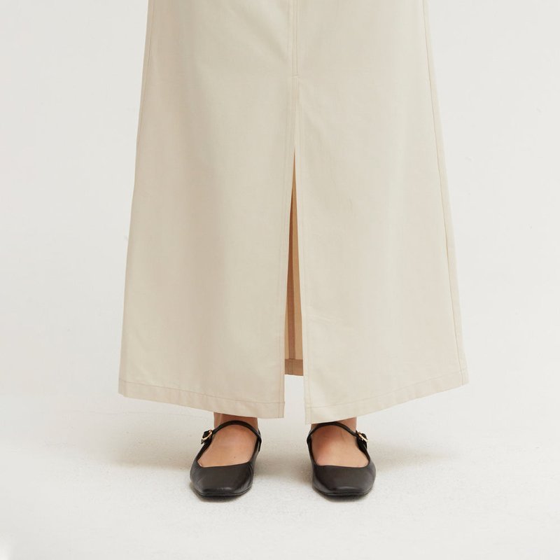 Shop Crescent Yunes Midi Skirt In White