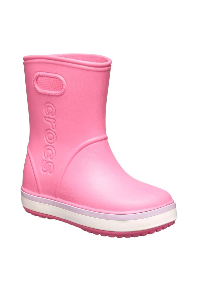 Crocs Childrens/Kids Crocband Wellington Boots (Pink/White) - Pink/White