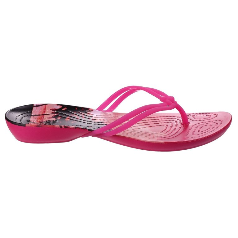 Crocs Candy Pink/Tropical Womens/Ladies Isabella Graphic Flip Flops (Candy  Pink/Tropical) | Verishop