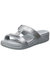 Womens/Ladies Monterey Metallic Sandals - Light Grey