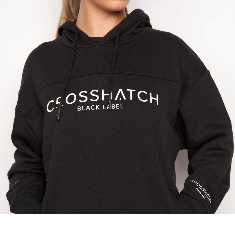 Shop Crosshatch Ladies Landouts Hoodie In Black