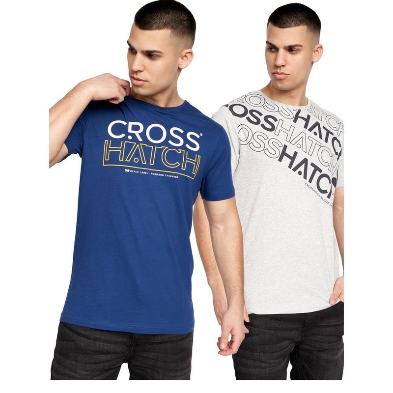 Crosshatch Mens Alstan T-shirt In Blue