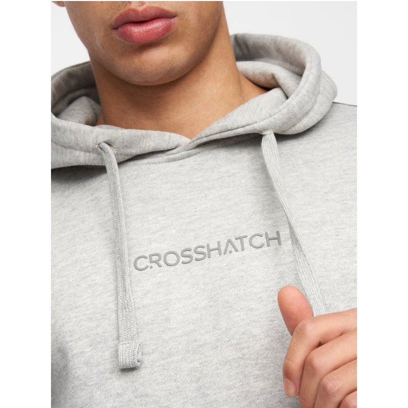 Shop Crosshatch Mens Apollos Hoodie In Grey