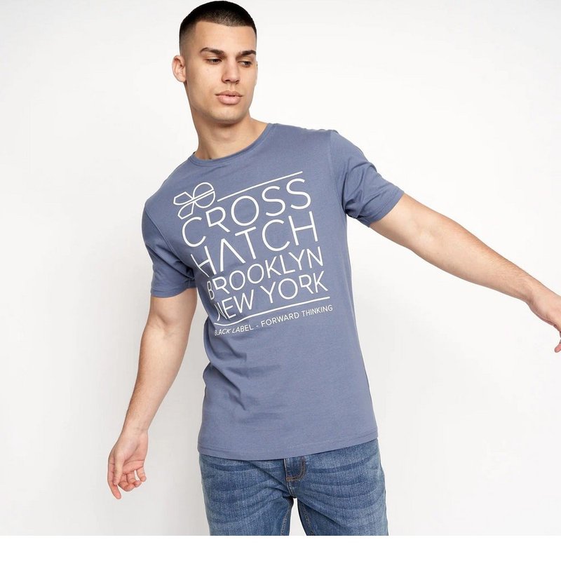 Shop Crosshatch Mens Bestforth T-shirt In Black