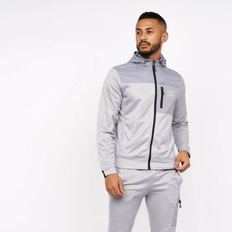 Crosshatch Mens Catmoore Tracksuit Bottoms In Grey
