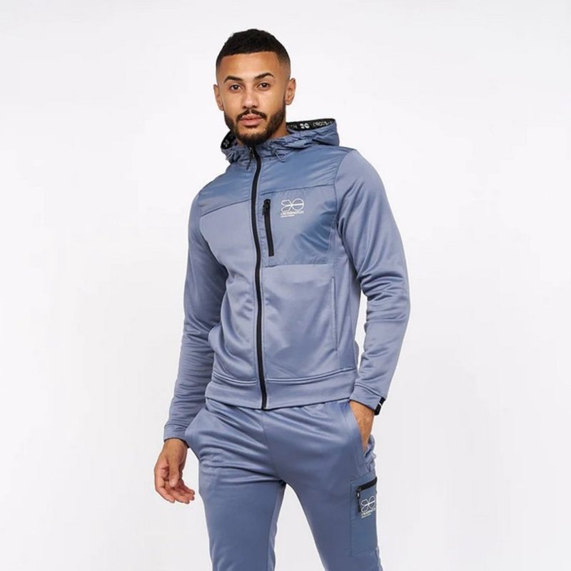 Crosshatch Mens Catmoore Tracksuit Bottoms In Blue