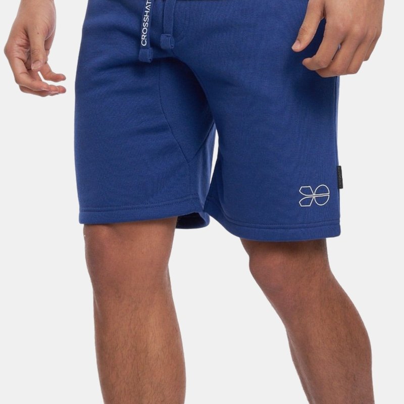 Crosshatch Mens Goldsbury Fleece Shorts In Blue