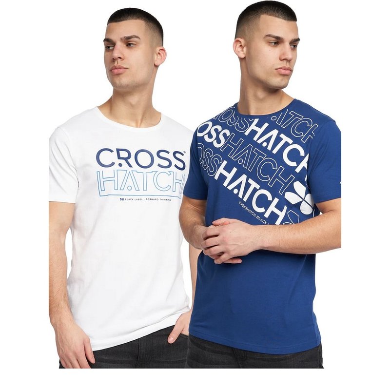Crosshatch Mens Morland T-shirt In Blue