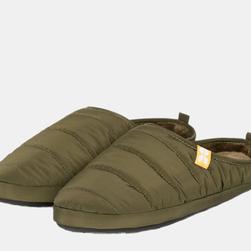 Crosshatch Mens Padfoot Slippers In Green