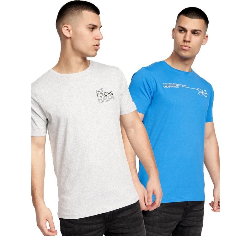 Crosshatch Mens Pentan T-shirt In Blue