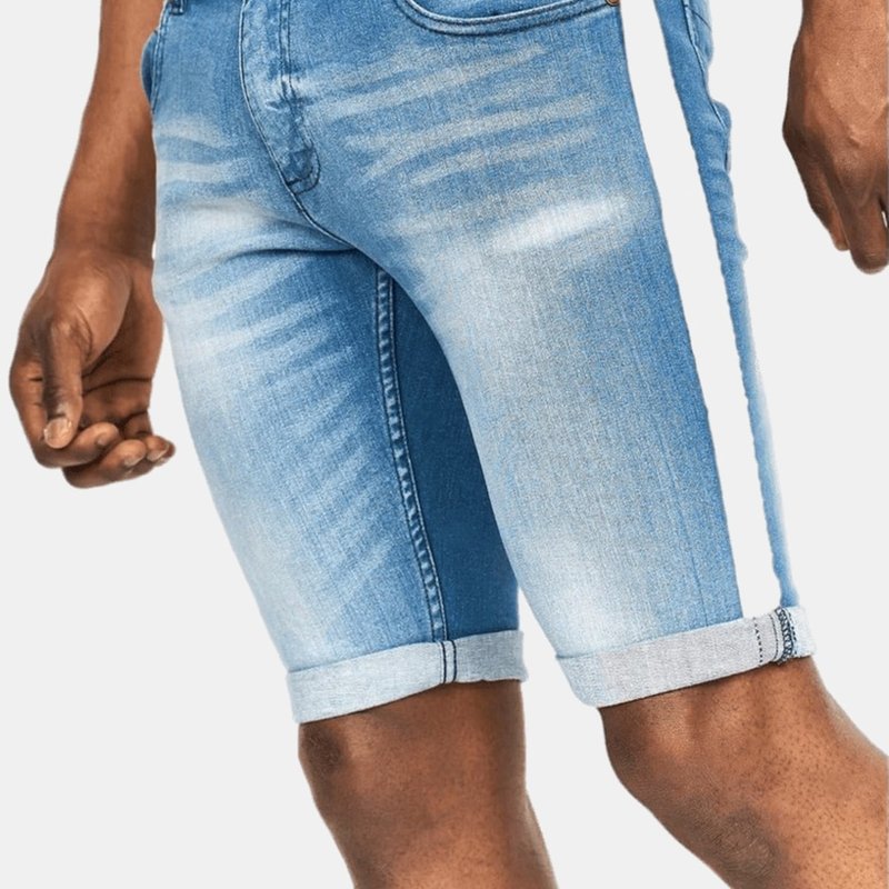 Crosshatch Mens Playmore Denim Shorts In Blue