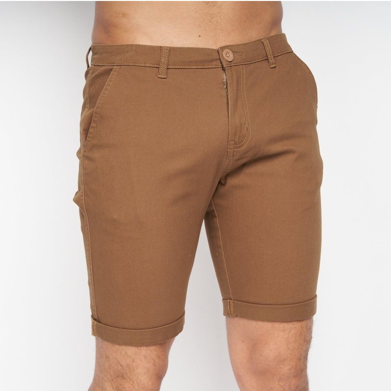 Crosshatch Mens Sinwood Chino Shorts In Brown