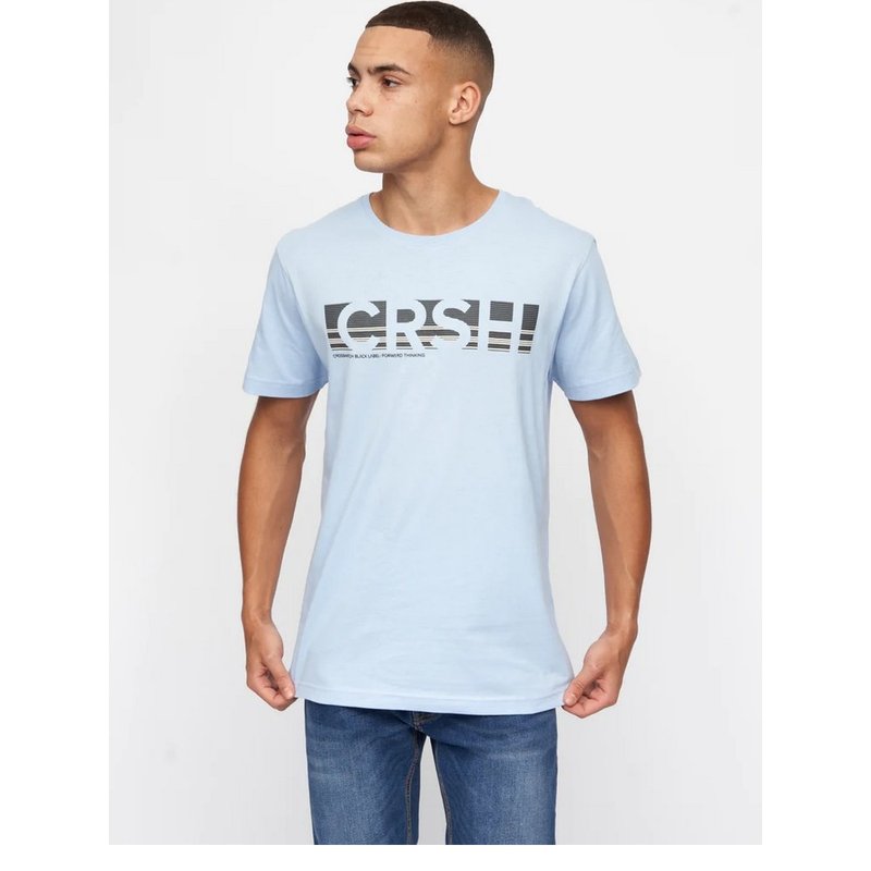 Shop Crosshatch Mens Sullivan T-shirt In Blue