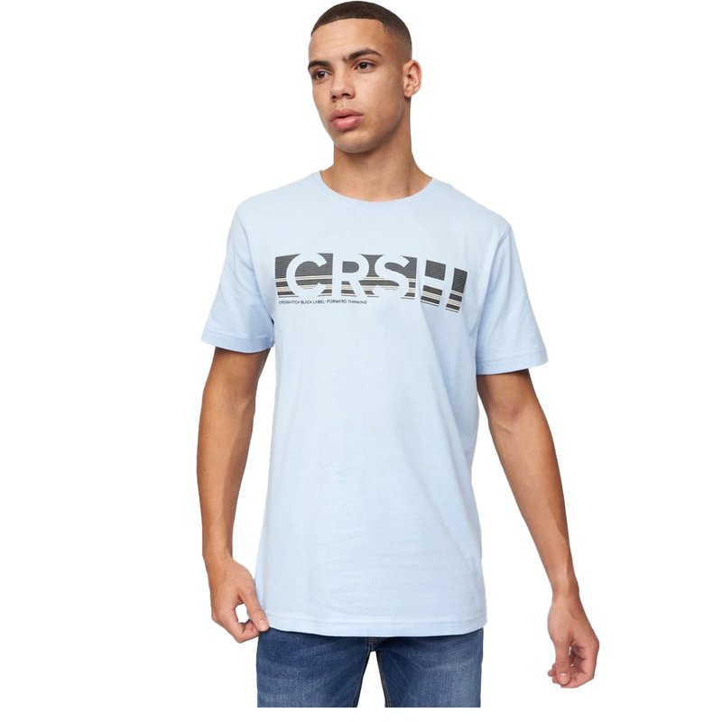 Shop Crosshatch Mens Sullivan T-shirt In Blue