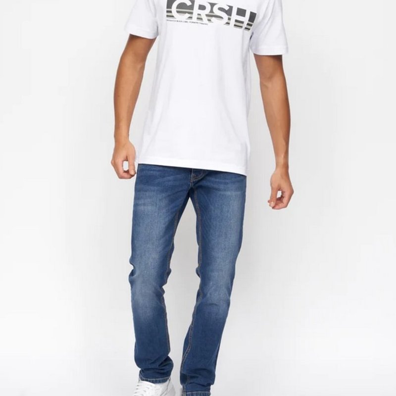 Crosshatch Mens Sullivan T-shirt In White