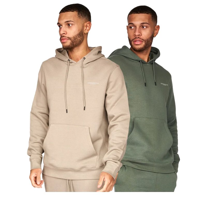 Crosshatch Mens Traymax Oversized Hoodie In Green