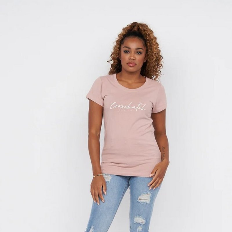 Crosshatch Womens/ladies Evemoore T-shirt In Pink