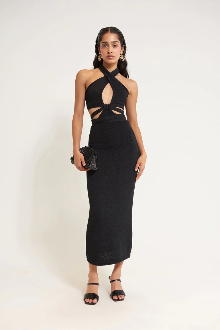 Aziza Knit Dress - Black