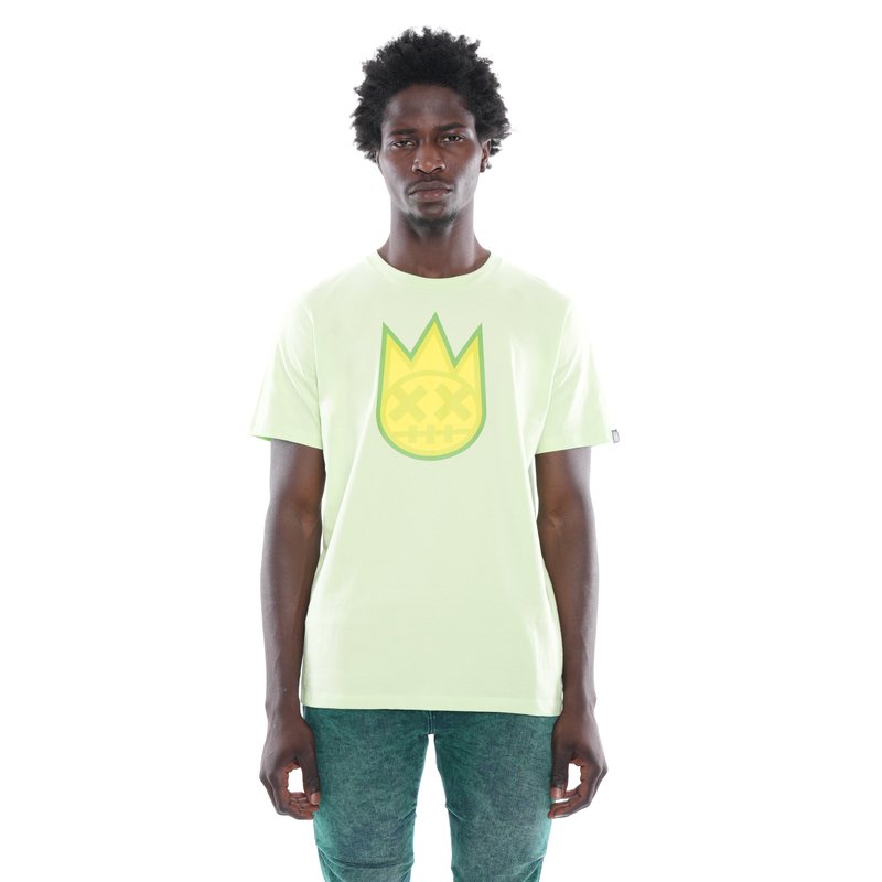 CULT OF INDIVIDUALITY 3D CLEAN SHIMUCHAN LOGO SHORT SLEEVE CREW NECK TEE IN PATINA GREEN