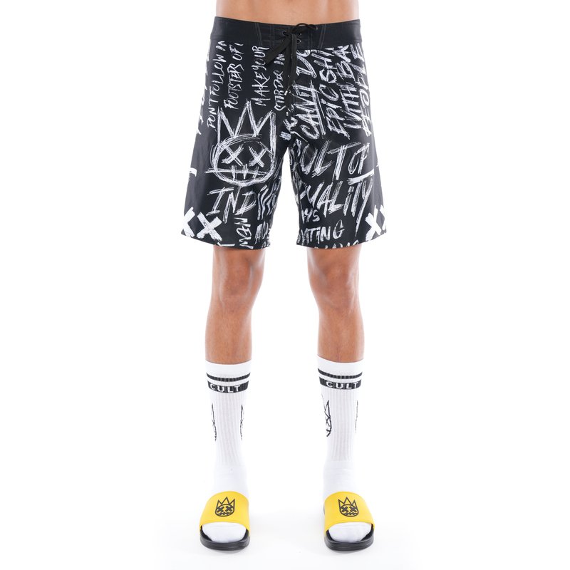 Cult Of Individuality Board Shorts In Epic In Black
