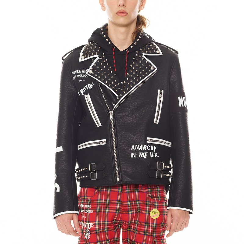 CULT OF INDIVIDUALITY LEATHER MOTO "SEX PISTOLS" JACKET