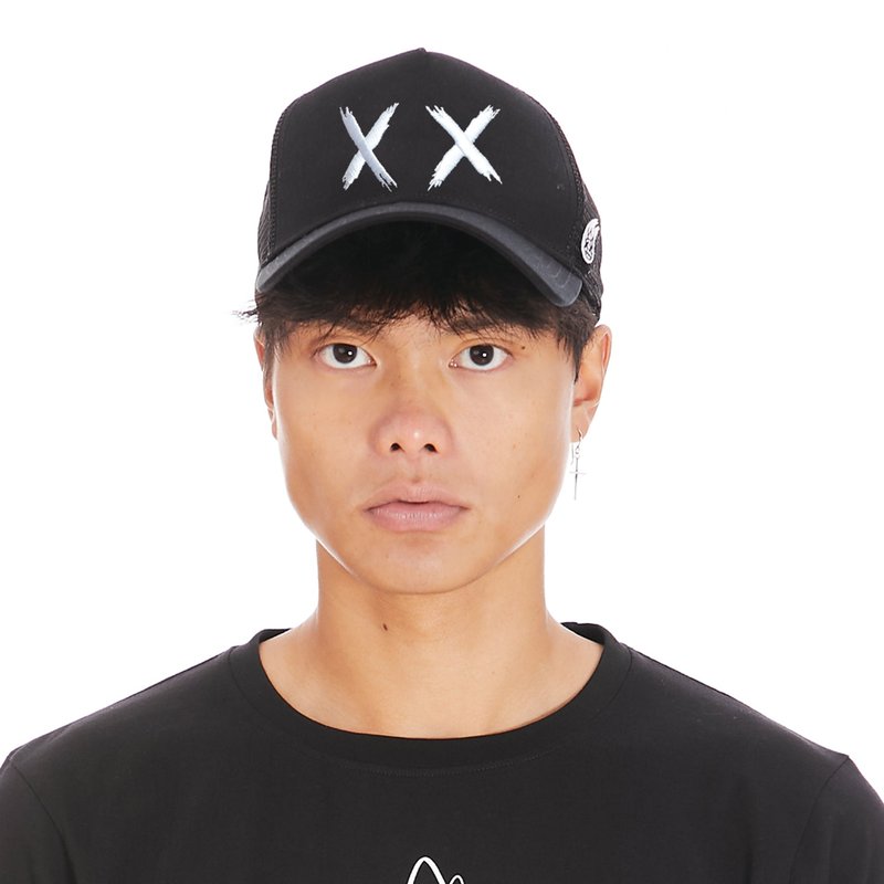Shop Cult Of Individuality Mesh Back Trucker Curved Visor Xx In Black