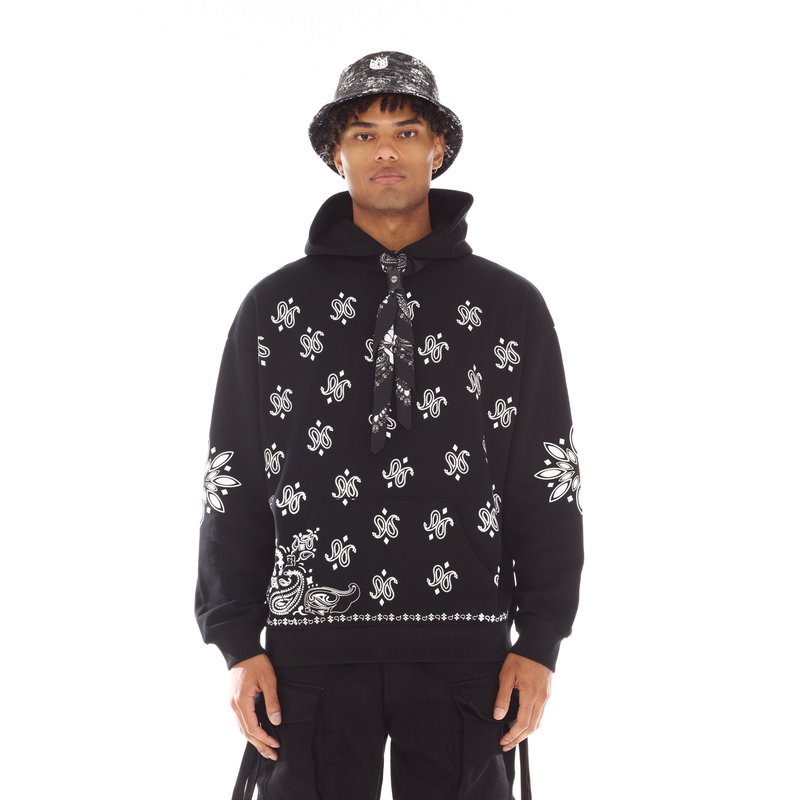 Shop Cult Of Individuality Pullover Sweatshirt In Paisley In Black