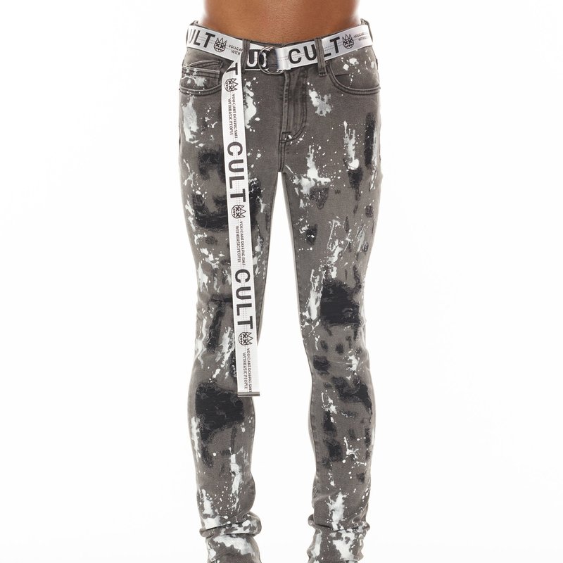 Cult Of Individuality Punk Super Skinny In Cinder In Grey