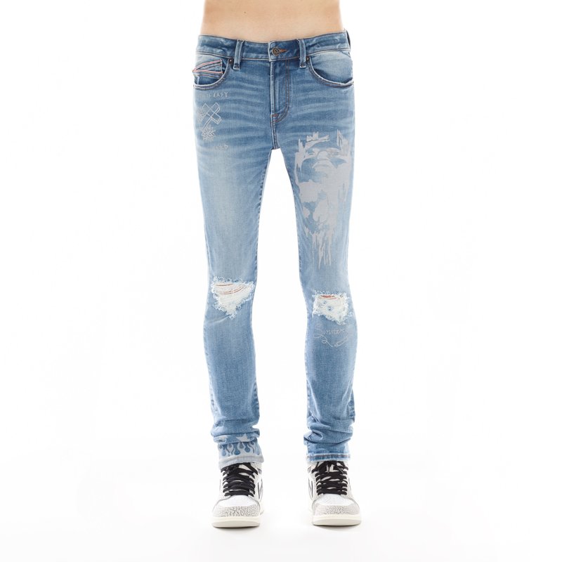 Cult Of Individuality Punk Super Skinny In Idol In Blue
