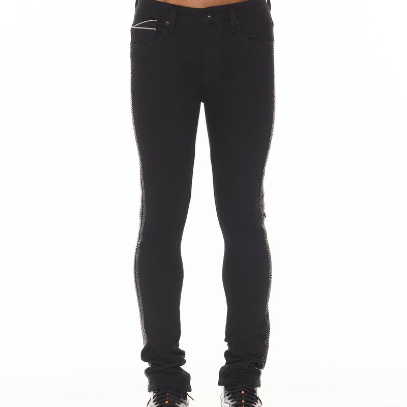 Shop Cult Of Individuality Punk Super Skinny Jeans In Crystal In Black