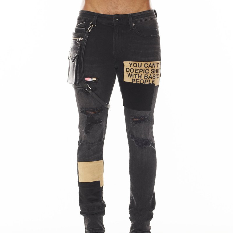 Shop Cult Of Individuality Punk Super Skinny Jeans In Mixer In Black