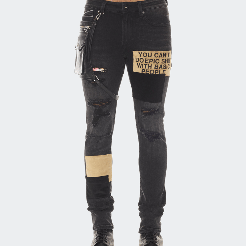 CULT OF INDIVIDUALITY CULT OF INDIVIDUALITY PUNK SUPER SKINNY JEANS IN MIXER