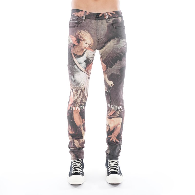 CULT OF INDIVIDUALITY PUNK SUPER SKINNY JEANS IN MULTI