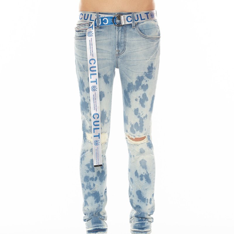 Cult Of Individuality Punk Super Skinny Jeans In Tibet In Blue