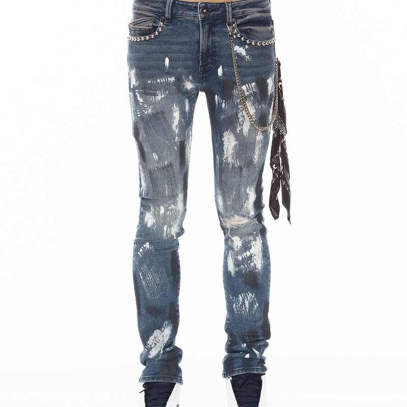 Shop Cult Of Individuality Punk Super Skinny Jeans In Blue