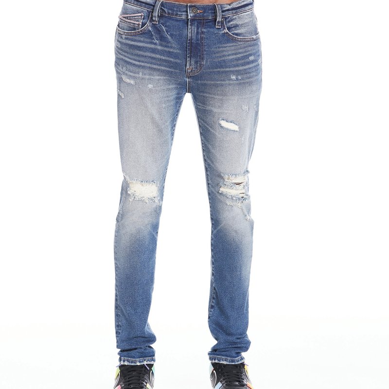 Cult Of Individuality Punk Super Skinny Stretch Jeans In Stoke In Blue