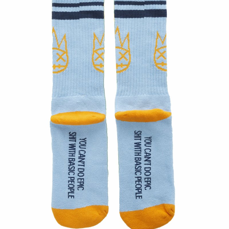 Shop Cult Of Individuality Retro '90s Archival Logo Socks In Blue
