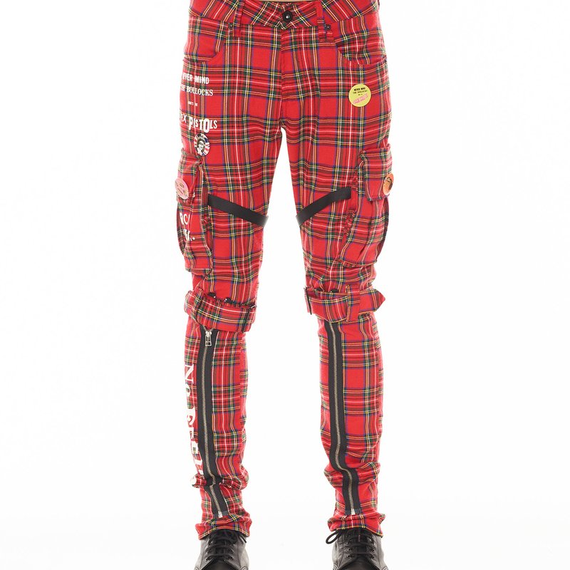 CULT OF INDIVIDUALITY ROCKER CARGO "SEX PISTOLS" PANT IN PLAID