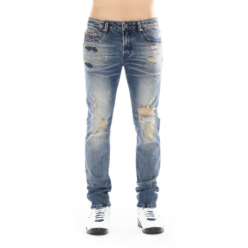Shop Cult Of Individuality Rocker Slim Jeans In Wyatt In Blue