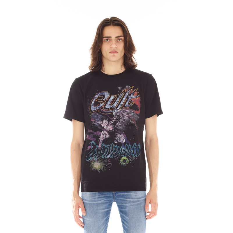 Cult Of Individuality Short Sleeve Crew Neck Tee "surfer" In Black